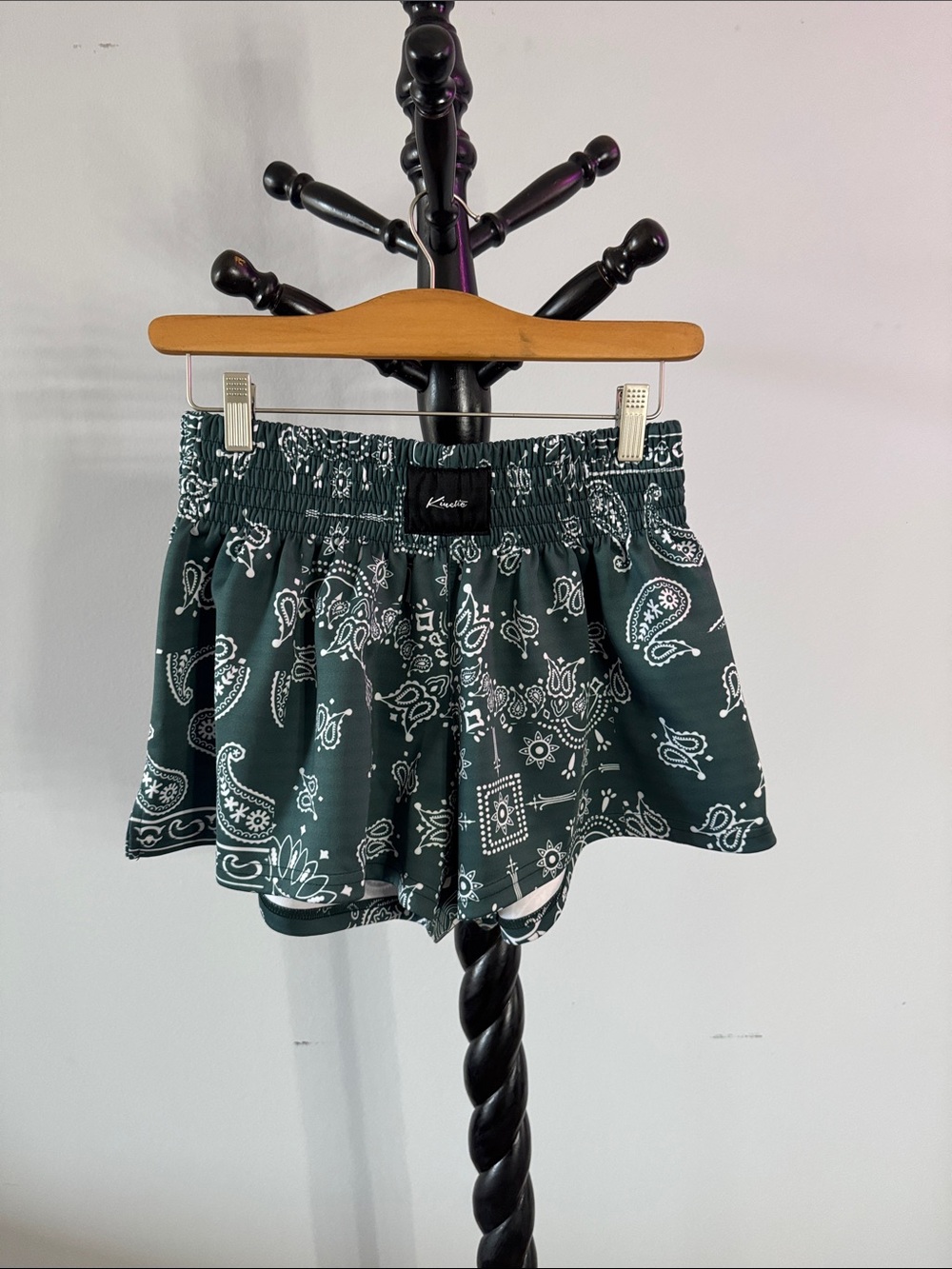 Green Bandana Print Skort